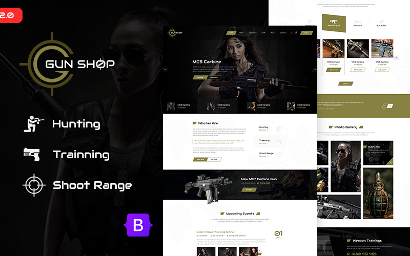 Gun Shop HTML-Vorlage Website-Vorlage