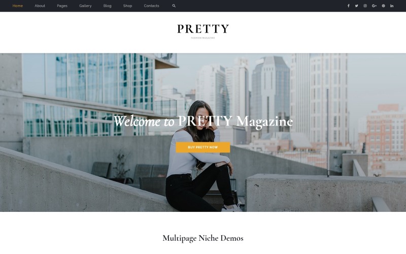 Pretty - Tijdschrift multifunctionele HTML5-websitesjabloon