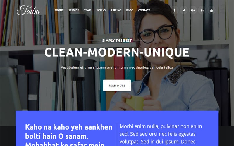Taiba - Plantilla HTML para agencia digital o startup