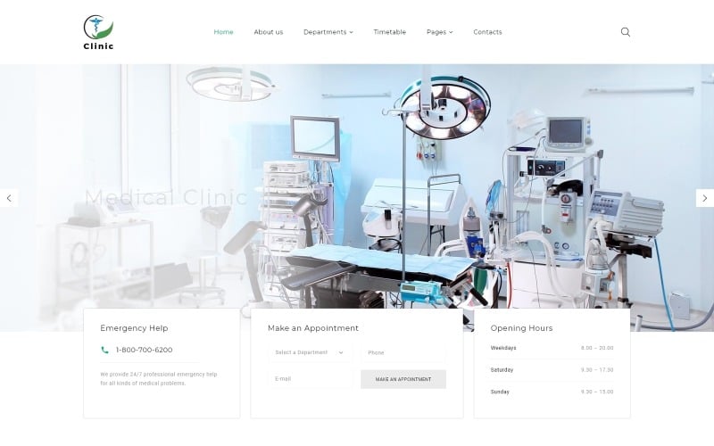 诊所-医疗服务多页面HTML5网站模板