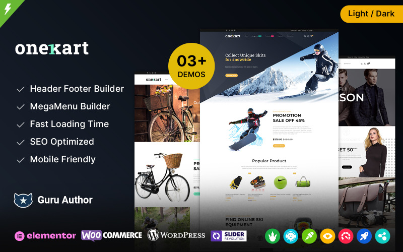 OneKart - Spor Moda ve Çok Amaçlı WooCommerce Teması