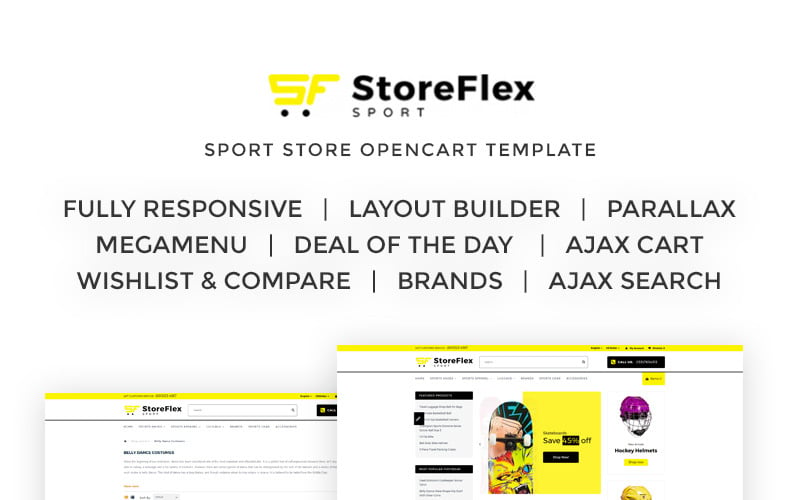 Storeflex -体育商店OpenCart模板