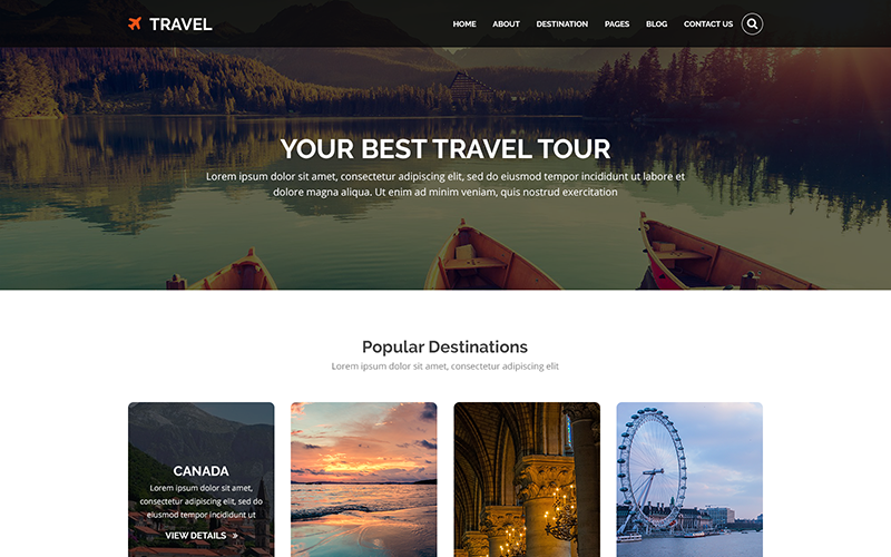 旅游- PSD旅游和游览模板