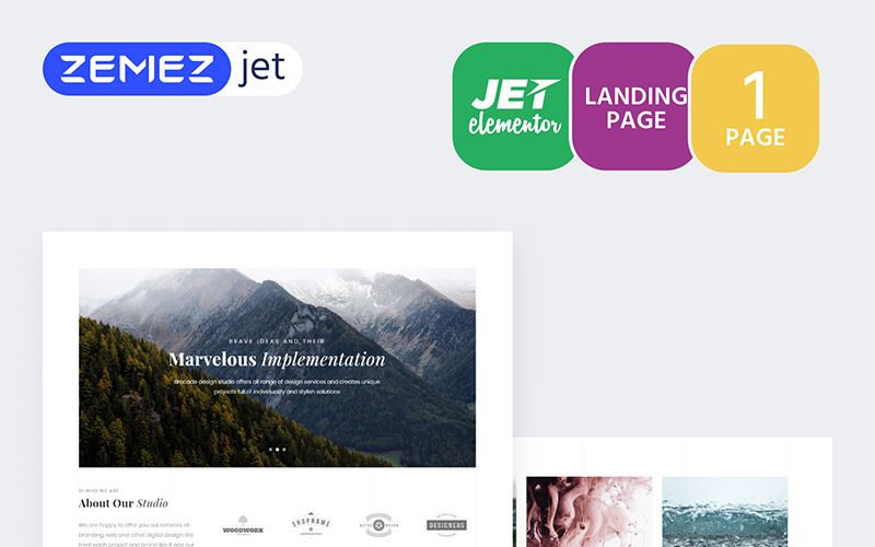 Imagix - шаблон Lite Portfolio Jet Elementor