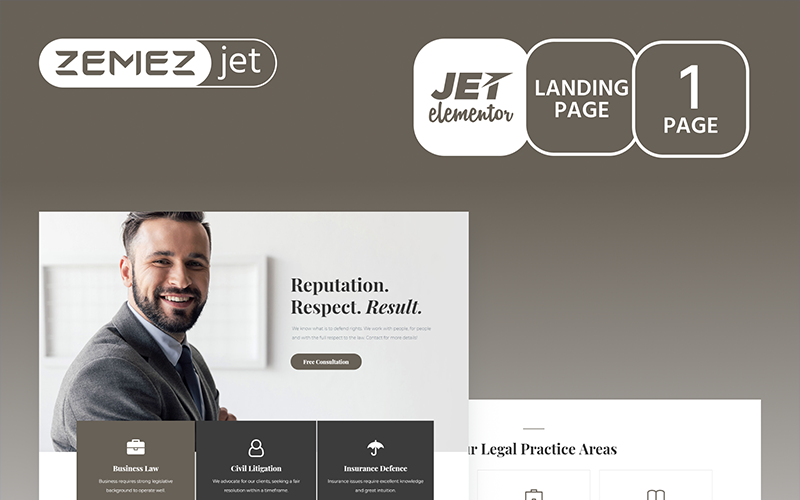 Juristos - Jet Jet Elementor sablon
