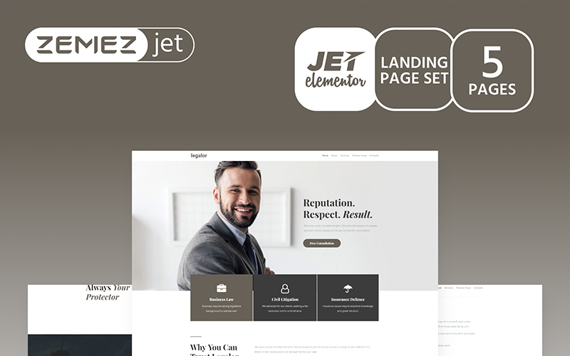 Justicon - Advokat Elementor Jet Kit