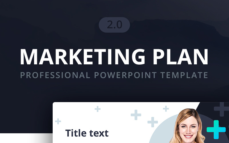 Modèle PowerPoint de plan marketing 2.0