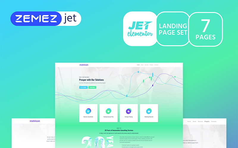 Samplic - Företagsverksamhet - Jet Elementor Kit