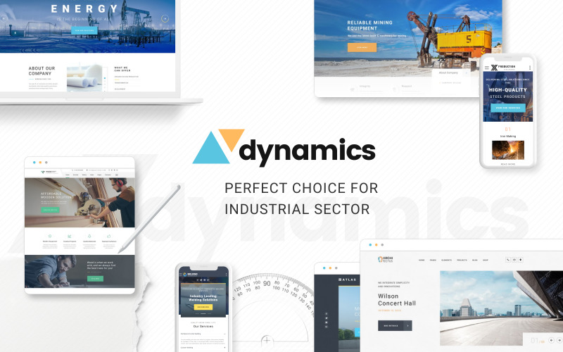 Dinamika - Ipari többoldalas HTML5 webhelysablon