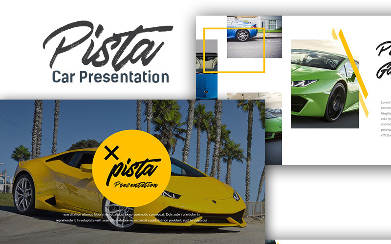 Plantilla de PowerPoint - presentación del coche de pista