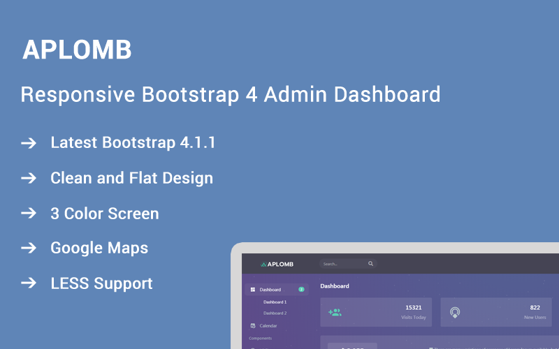 Aplomb - адаптивний шаблон адміністратора Bootstrap 4