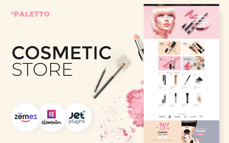 调色板-化妆品winkel Elementor WooCommerce-thema