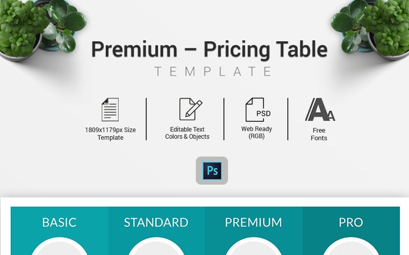 Dominio - Elementi infografici della tabella dei prezzi