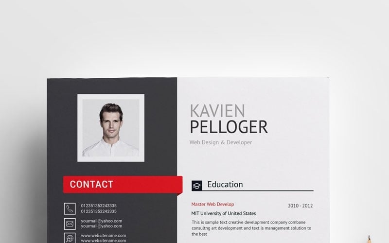 Kavain Resume word  Template