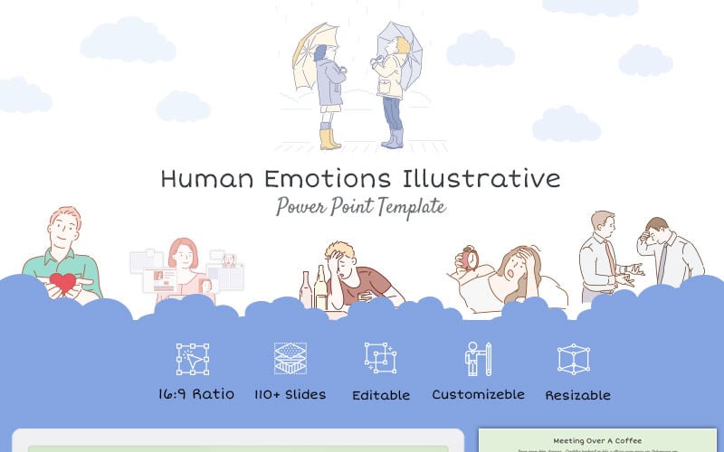 Human Emotions Illustrative 演示文稿 template