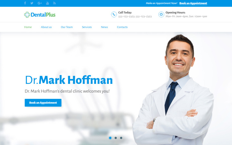 DentaPlus - Nauwkeurige HTML-bestemmingspaginasjabloon voor tandheelkundige klinieken