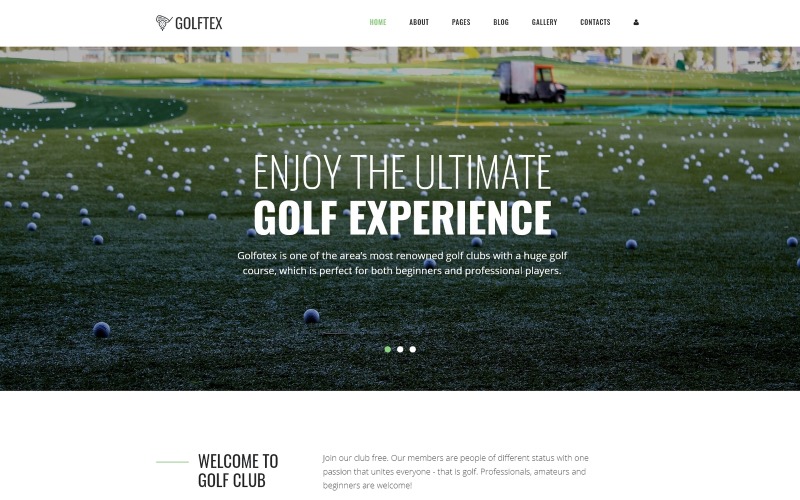 GOLFTEX - Modello Joomla per club di golf moderno