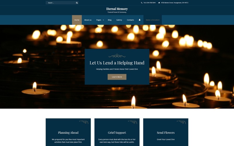 Wieczna pamięć - szablon Joomla Solid Funeral Company