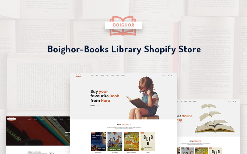 Boighor - Books Library Shopify téma