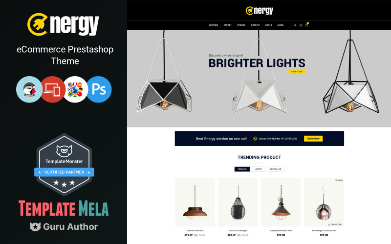 Énergie - Thème PrestaShop Lights Store