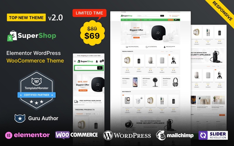 Super Shop — многофункциональная тема WooCommerce для магазинов электроники и мега-магазинов