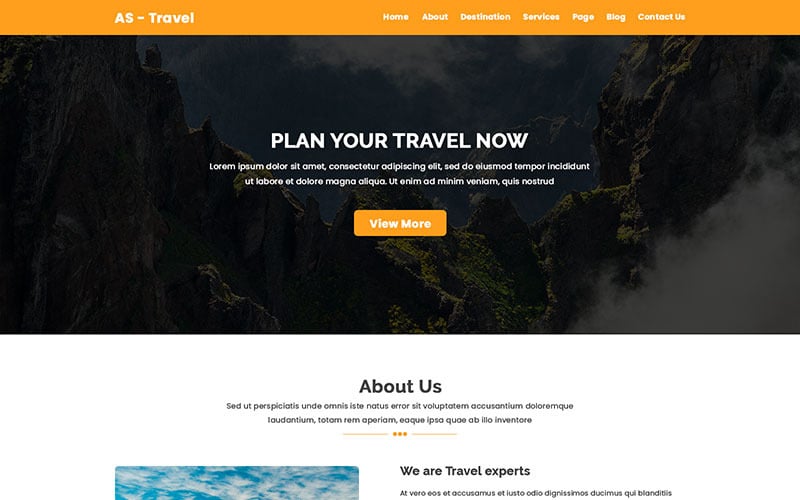 AS-TRAVEL -旅游和旅游PSD模板