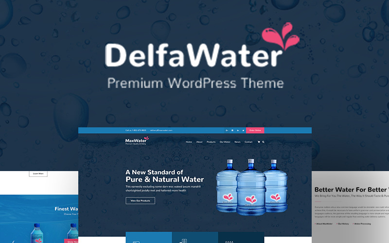 Delfa - Tema WordPress per la consegna dell'acqua