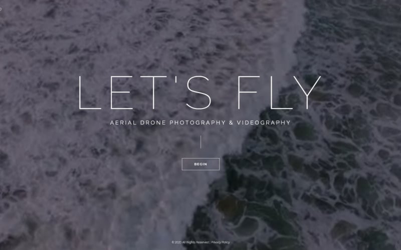 Let's Fly - Légi fényképezés és videográfia Joomla sablon
