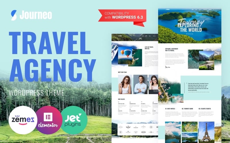 Journeo - Elementor WordPress主题的旅行社