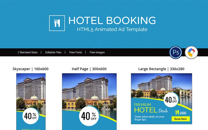 Tour & Travel | Hotellbokning Animerad Banner