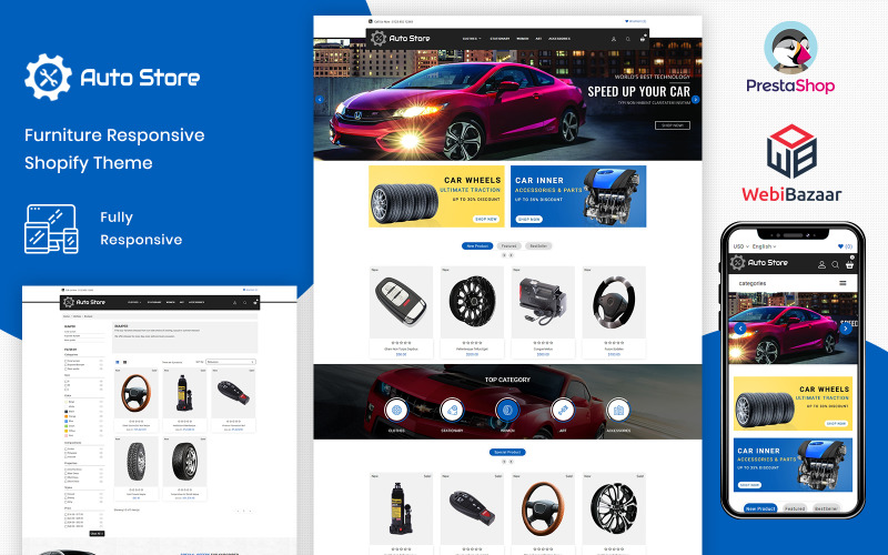 AutoStore - Auto-onderdelen en uitrustingen PrestaShop-thema