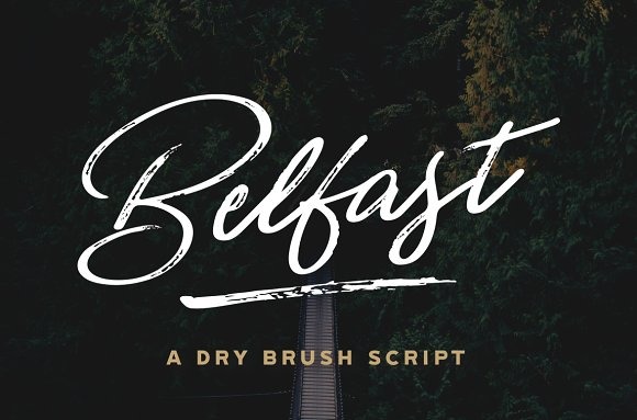 Belfast - Een cursief lettertype met een droog penseel