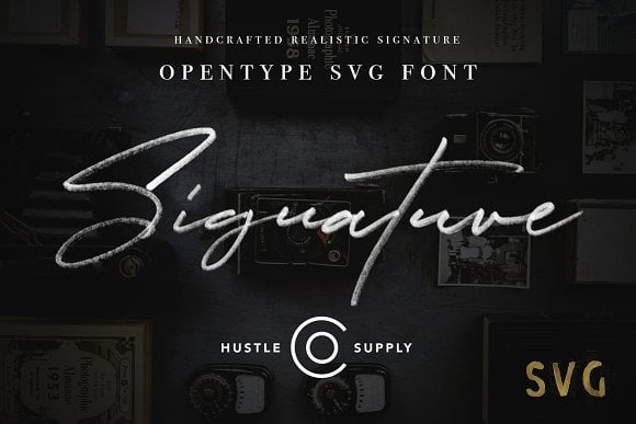 JV签名SVG - Opentype SVG字体