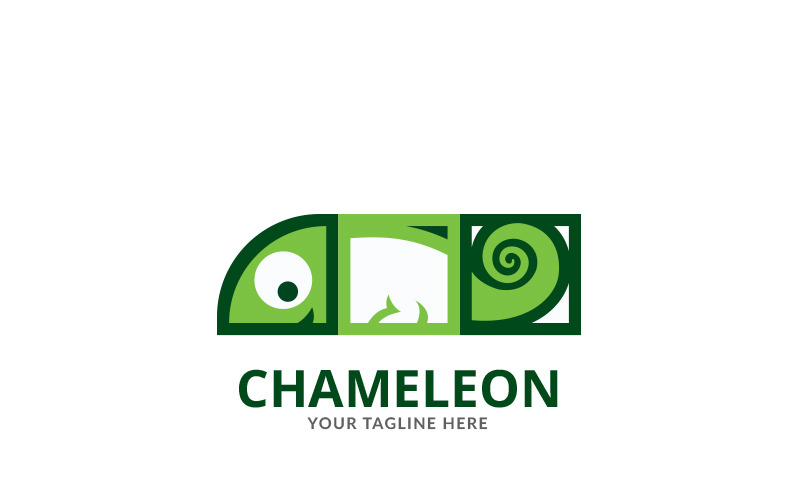 Chameleon guld logotyp mall