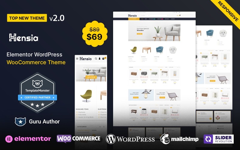 Hensia - Mobilya WooCommerce Teması