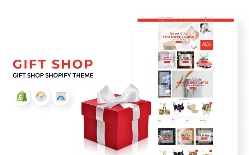 礼品商店Shopify主题的电子商务网站