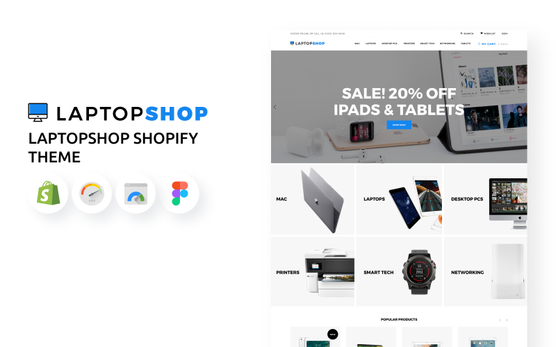Laptop商店 eCommerce Shopify Theme