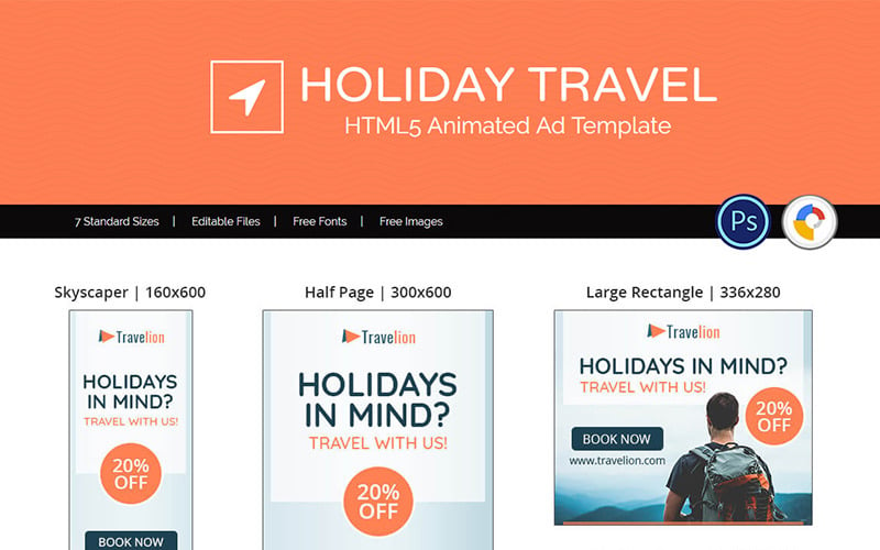 Tour & Travel | Holiday Travel  Ad Animated Banner