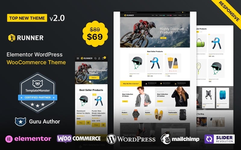 Runner - Tema WooCommerce multiuso per sport, arredamento e altro