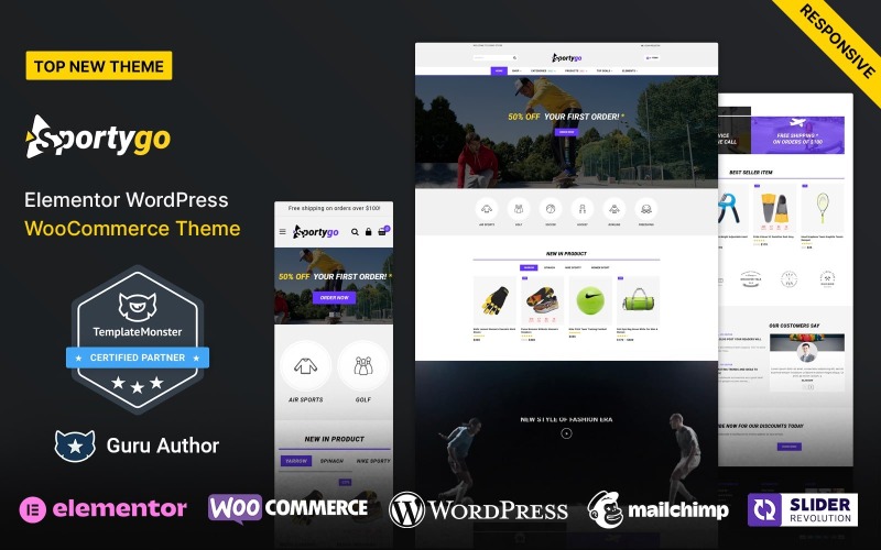 SportyGo – тема WooCommerce для спортивного магазину та фітнесу