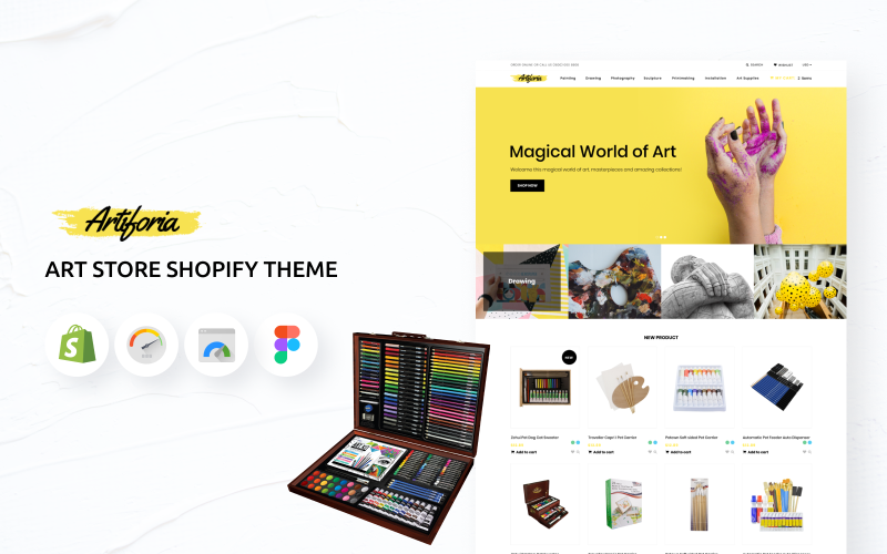 Artiforia - Tema Shopify para tienda de arte