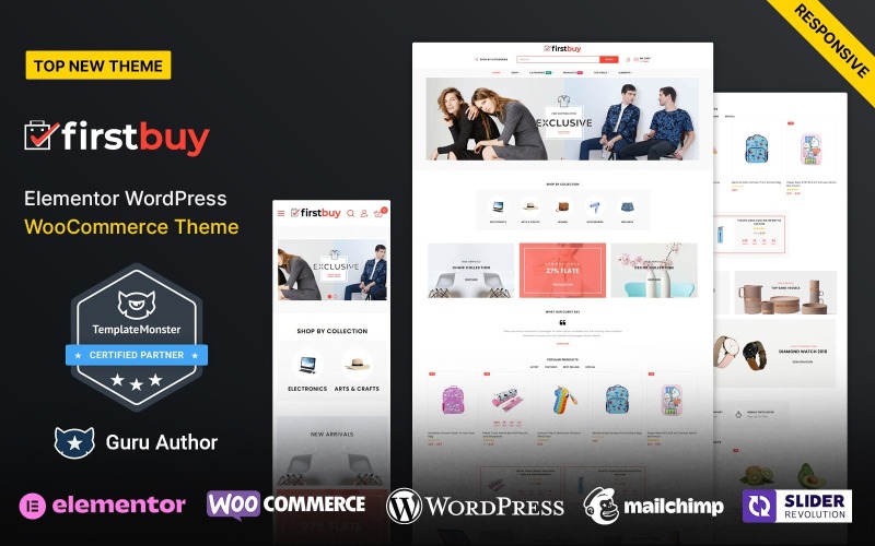 Firstbuy - Tema WooCommerce multifuncional para mega loja de eletrônicos e moda