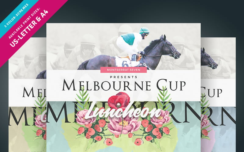 Folheto da Melbourne Cup - modelo de identidade corporativa