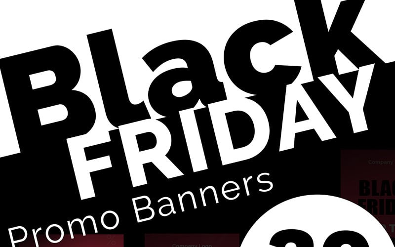 包裹 de banners promocionais da Black Friday