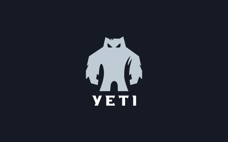Ikoniczny szablon logo Yeti