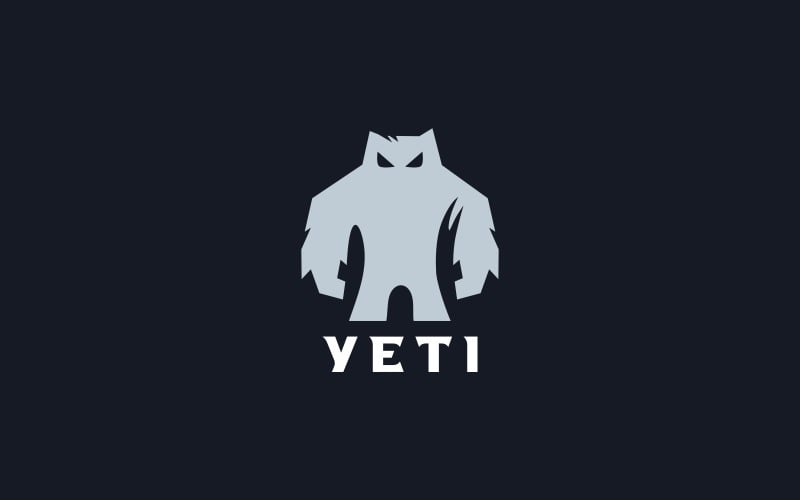 Ikonisk Yeti -logotypmall