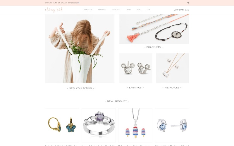 Shiny Kid - Children Jewelry Elementor Motyw WooCommerce