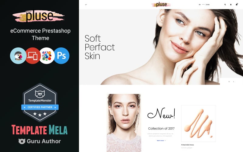 Pluse - Kosmetikbutik PrestaShop-tema