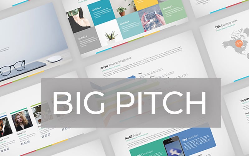 Big Pitch PowerPoint sablon