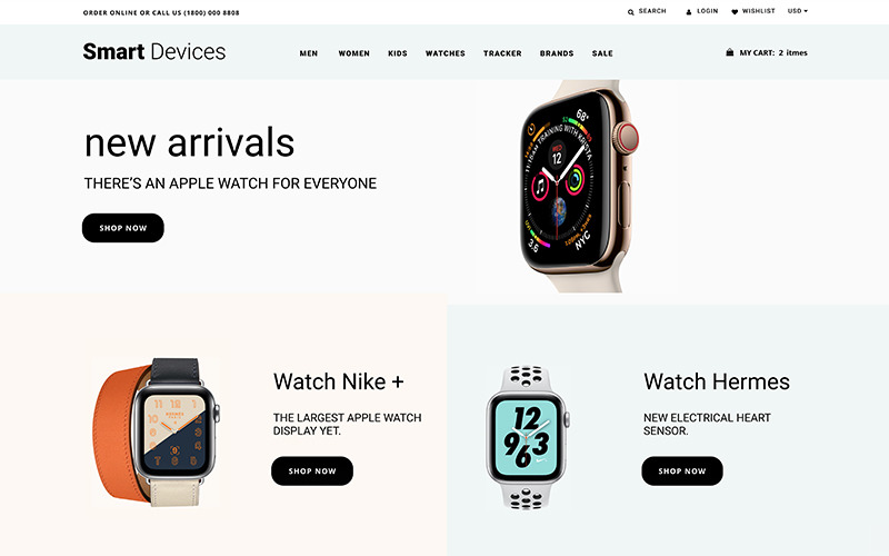 Slimme apparaten - Smartwatches en trackers Shopify-thema